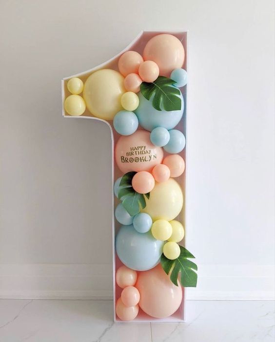 氣球馬賽克 - 數字 (森林主題)