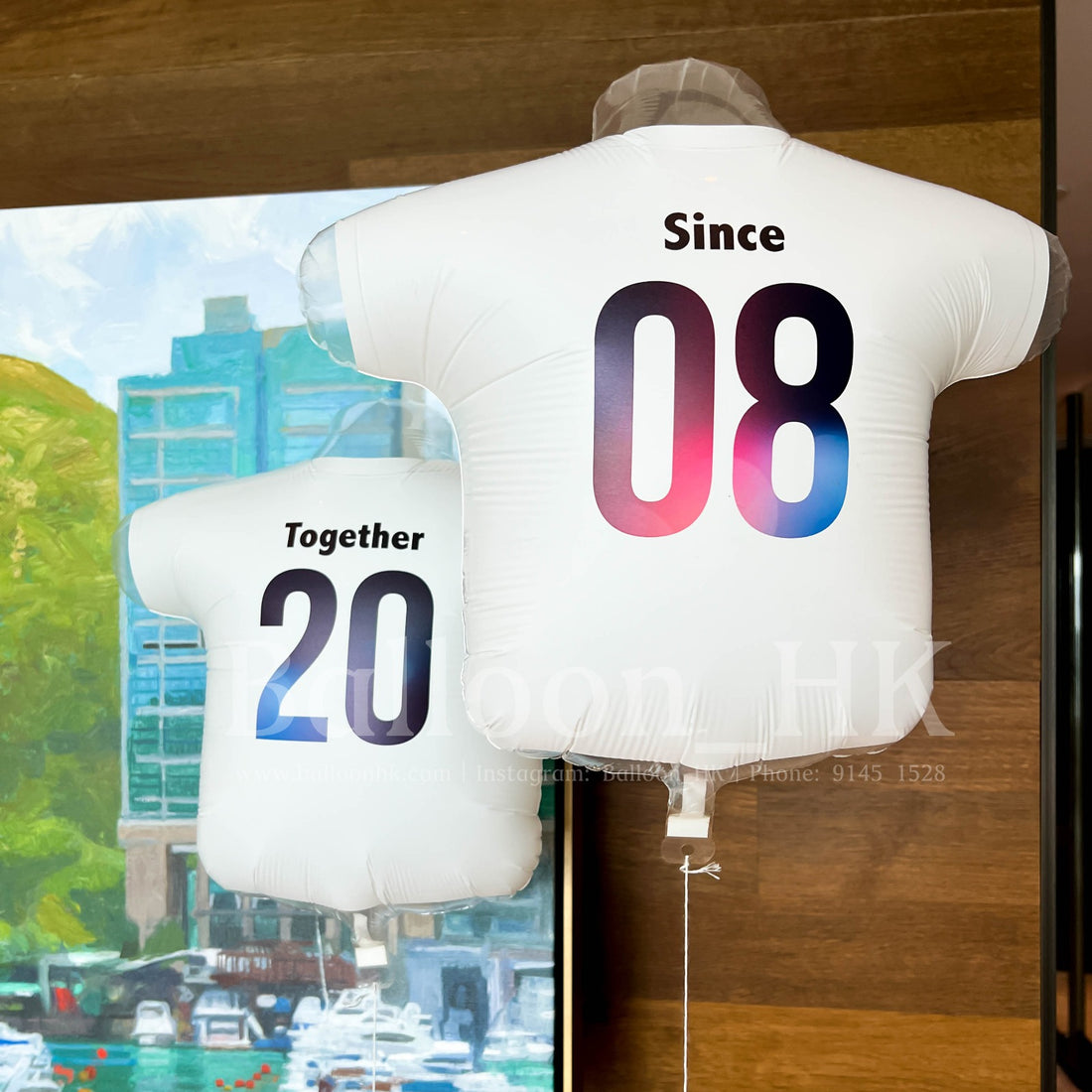 彩印情侶衫氣球｜訂製T-Shirt造型氣球｜自訂圖案