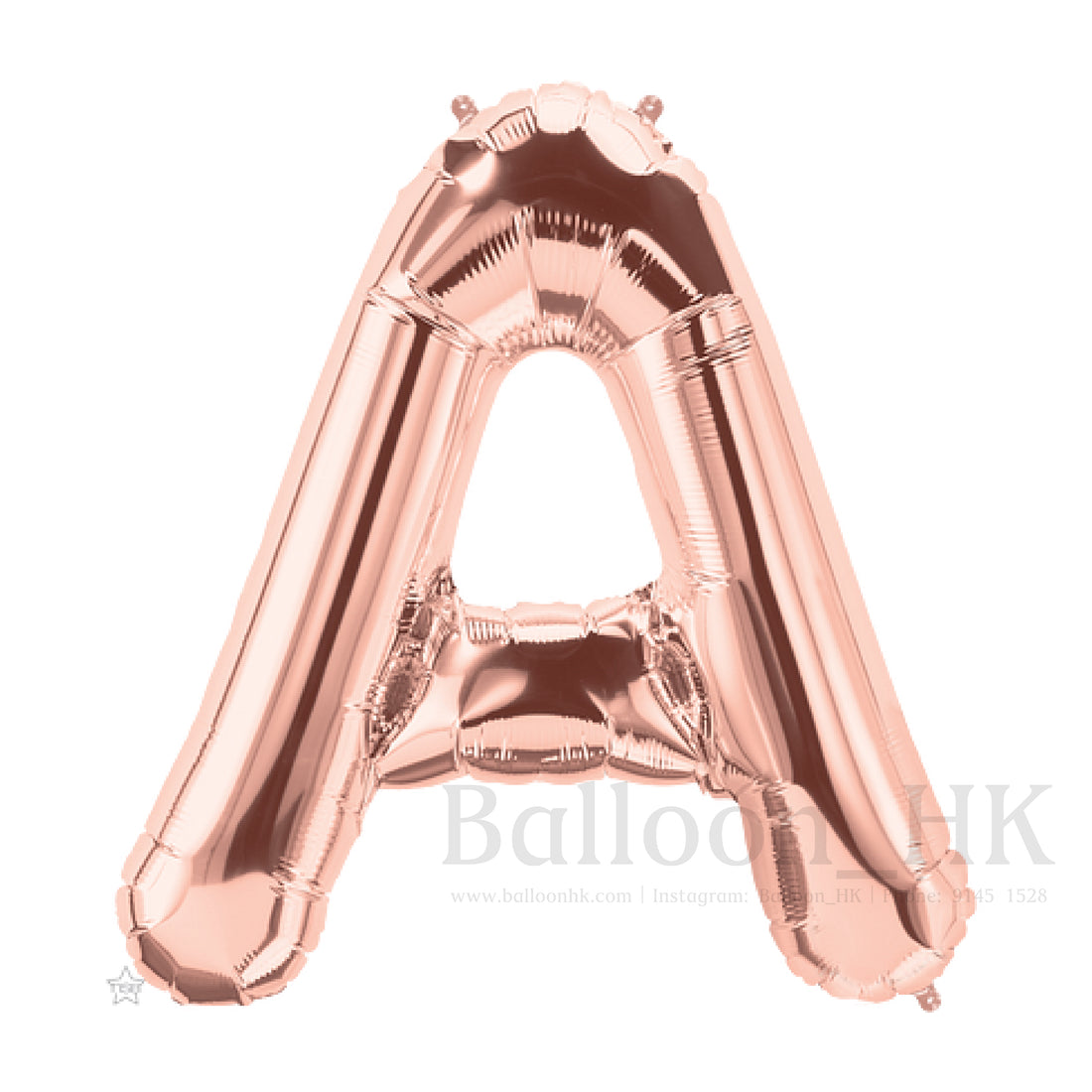 14" 玫瑰金色英文字母