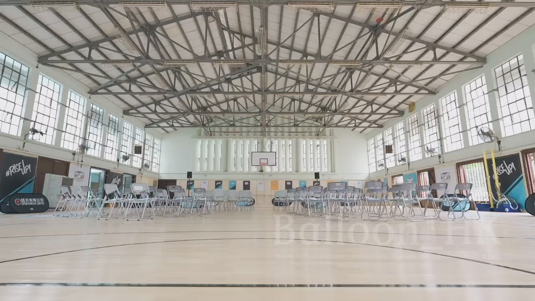 爆破氣球柱－細氣球飄空版