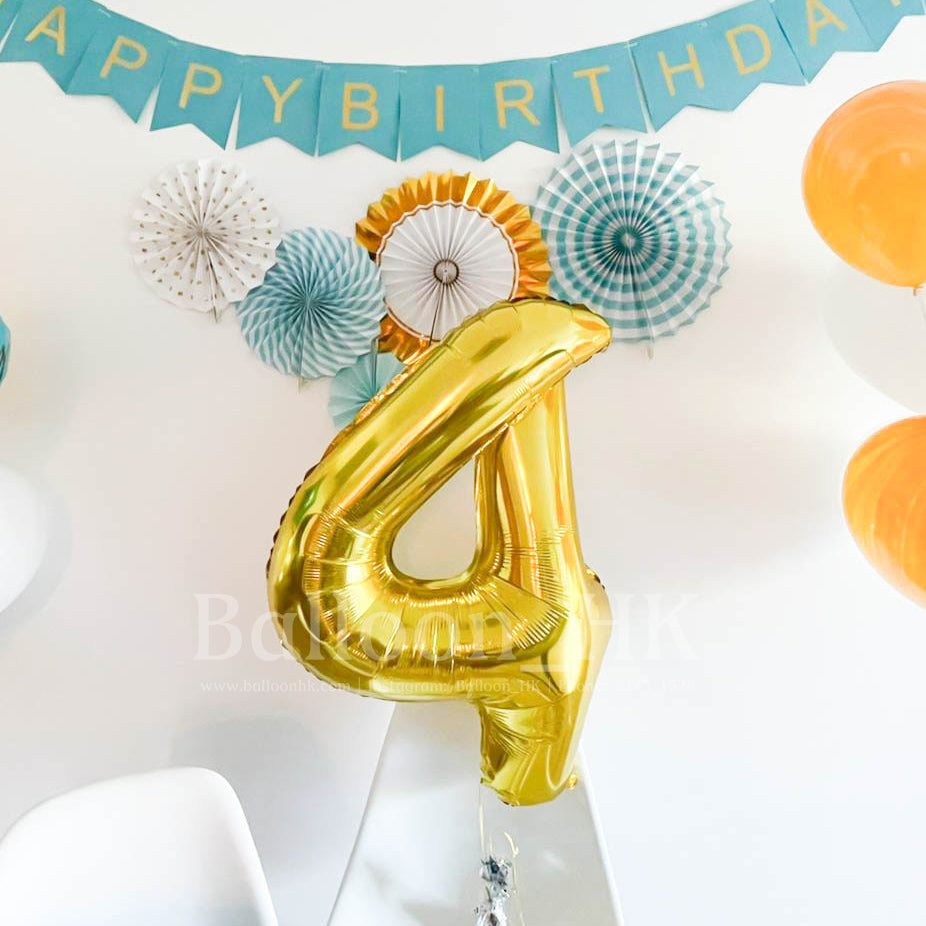 金色氣球｜數字氣球｜錫紙氣球 | BalloonHK  