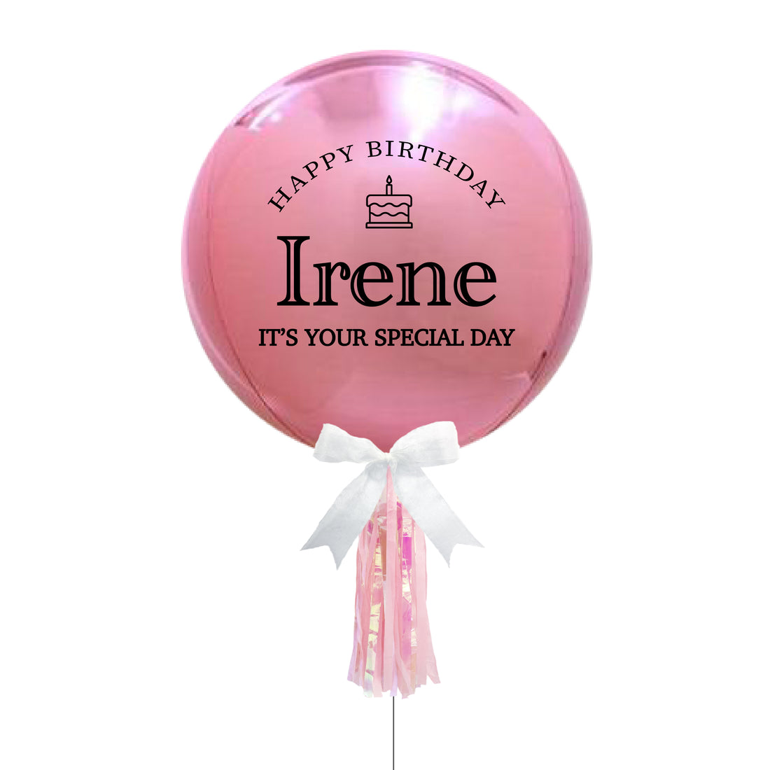 14" 球狀鋁膜+裝飾+生日Message