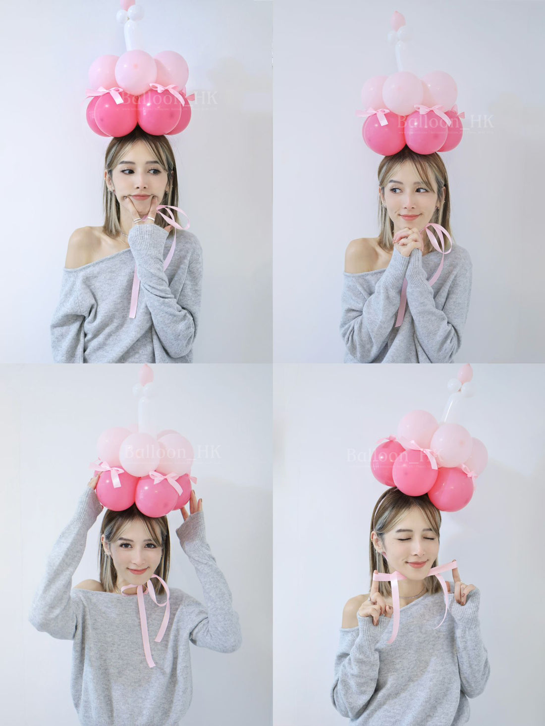 蛋糕造型氣球｜蛋糕氣球帽子｜生日蛋糕| Balloon HK