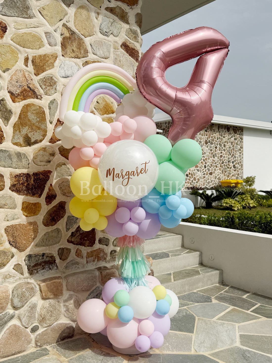 BC020-彩虹氣球柱