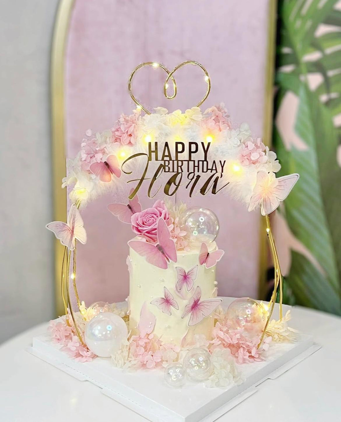 蝴蝶蛋糕｜生日蛋糕｜珍珠蛋糕｜Balloon HK