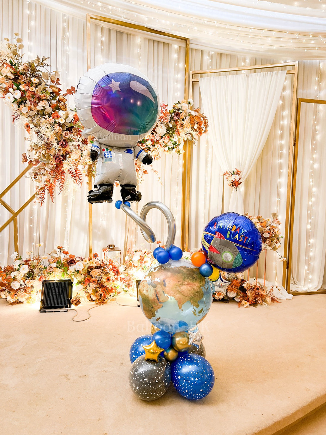 太空人氣球底座｜生日佈置氣球｜兒童派對氣球｜Balloon HK