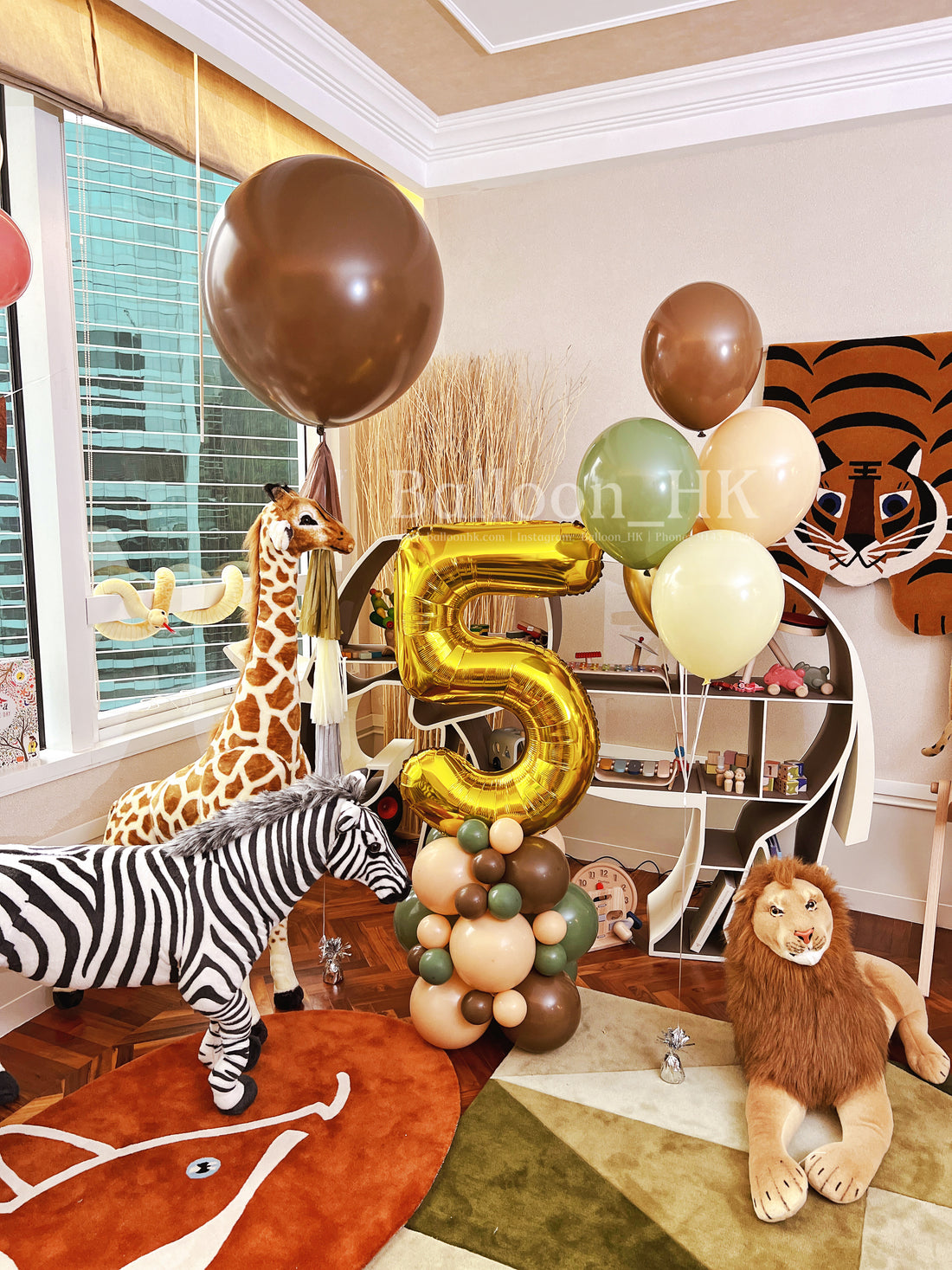 數字氣球底座｜生日佈置氣球｜兒童派對氣球｜BalloonHK