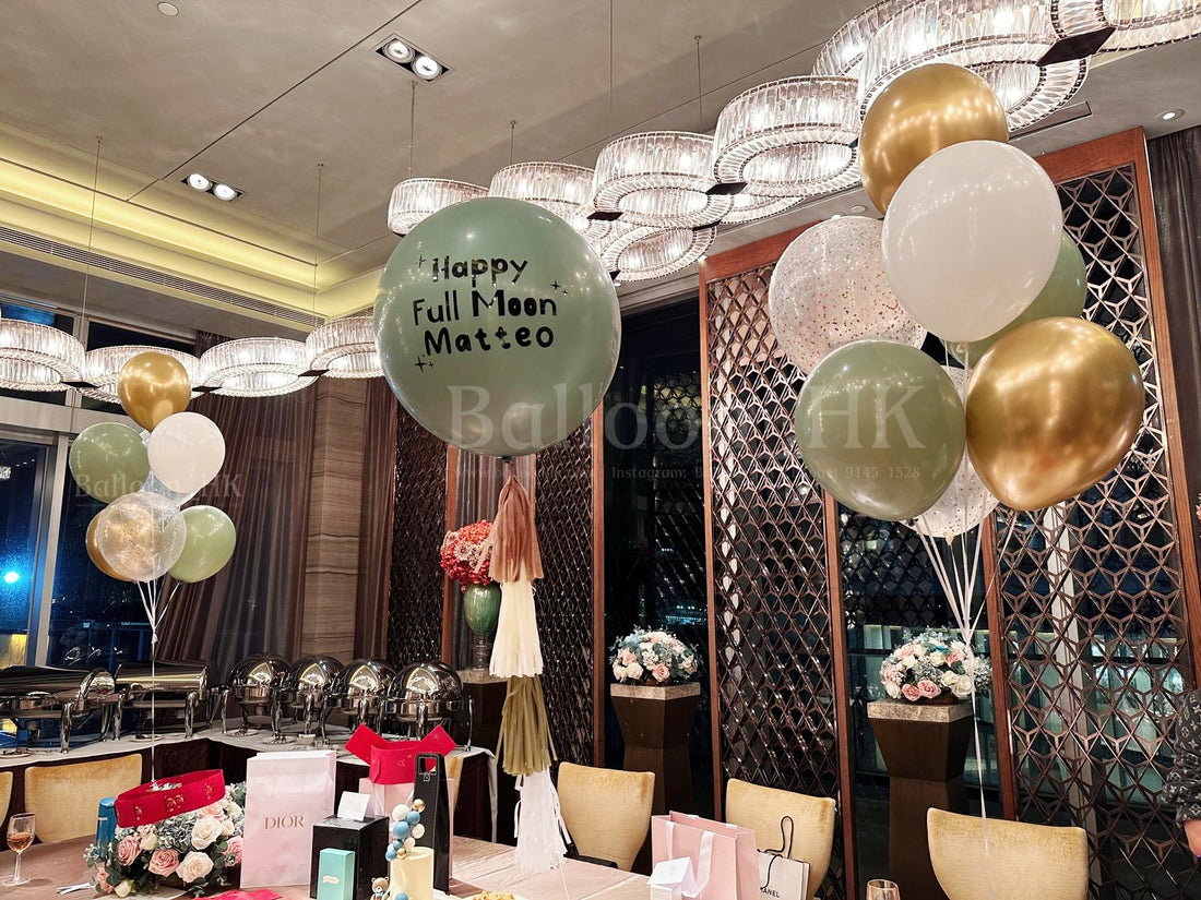 Message氣球｜滿月禮｜滿月禮氣球佈置｜Balloon HK
