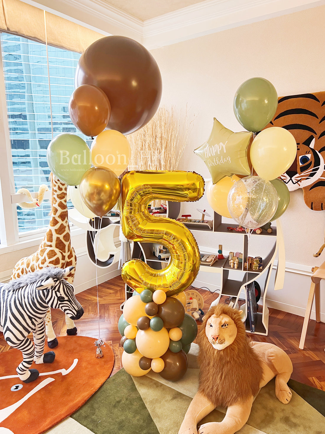 數字氣球底座｜生日佈置氣球｜兒童派對氣球｜BalloonHK