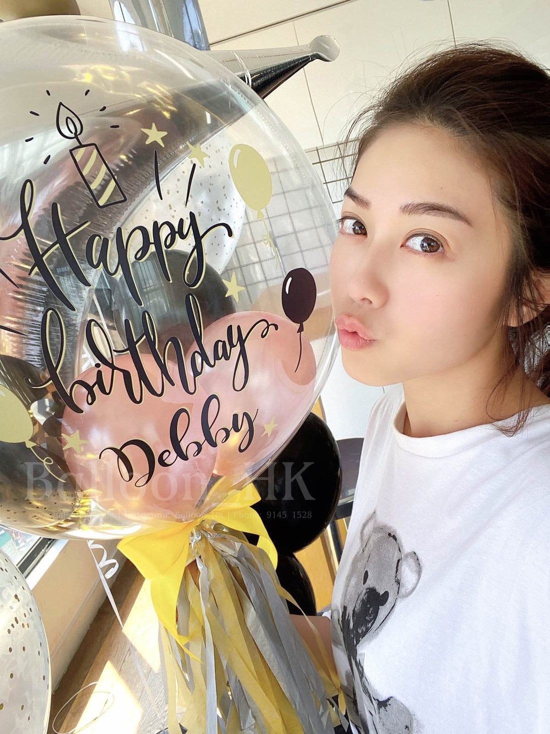 透明波中波｜Message氣球｜生日氣球｜BALLOON HK 氣球專門店
