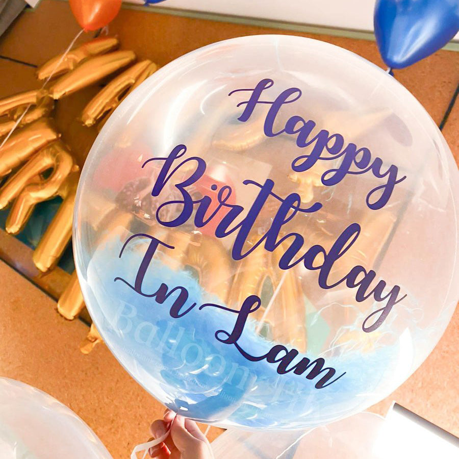 透明羽毛氣球｜Message氣球｜生日氣球｜ BALLOON HK 氣球專門店