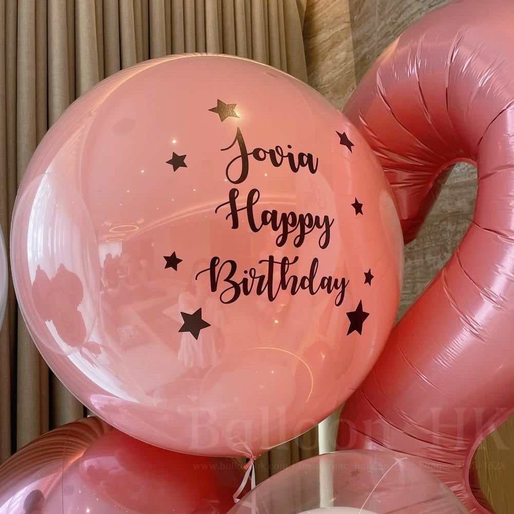 水晶波中橡膠｜Message氣球｜生日氣球｜ BALLOON HK 氣球專門店