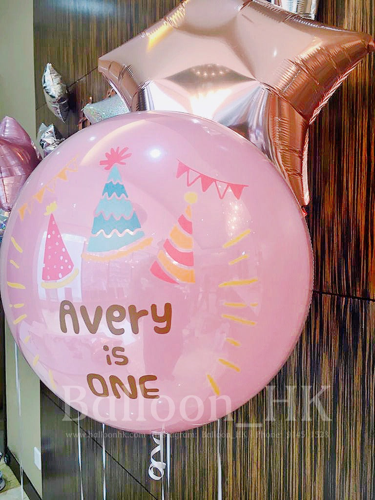 水晶波中橡膠｜Message氣球 ｜生日氣球｜ BALLOON HK 氣球專門店