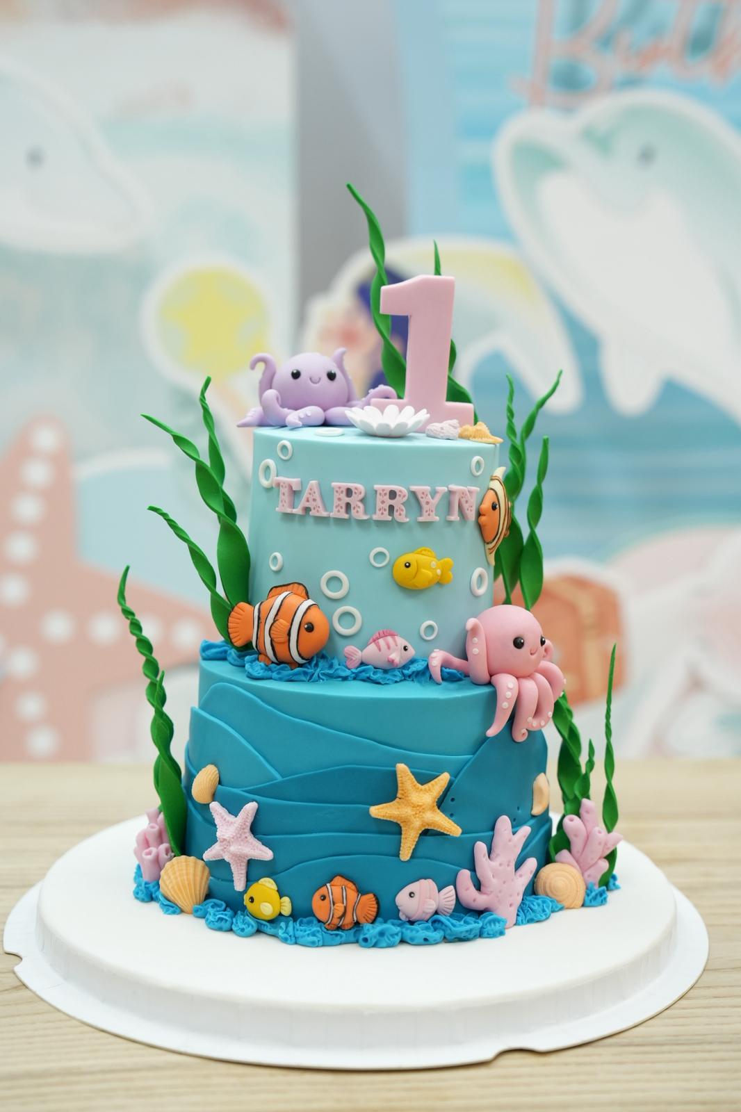 海洋蛋糕｜1歲生日蛋糕｜兒童蛋糕｜BalloonHK