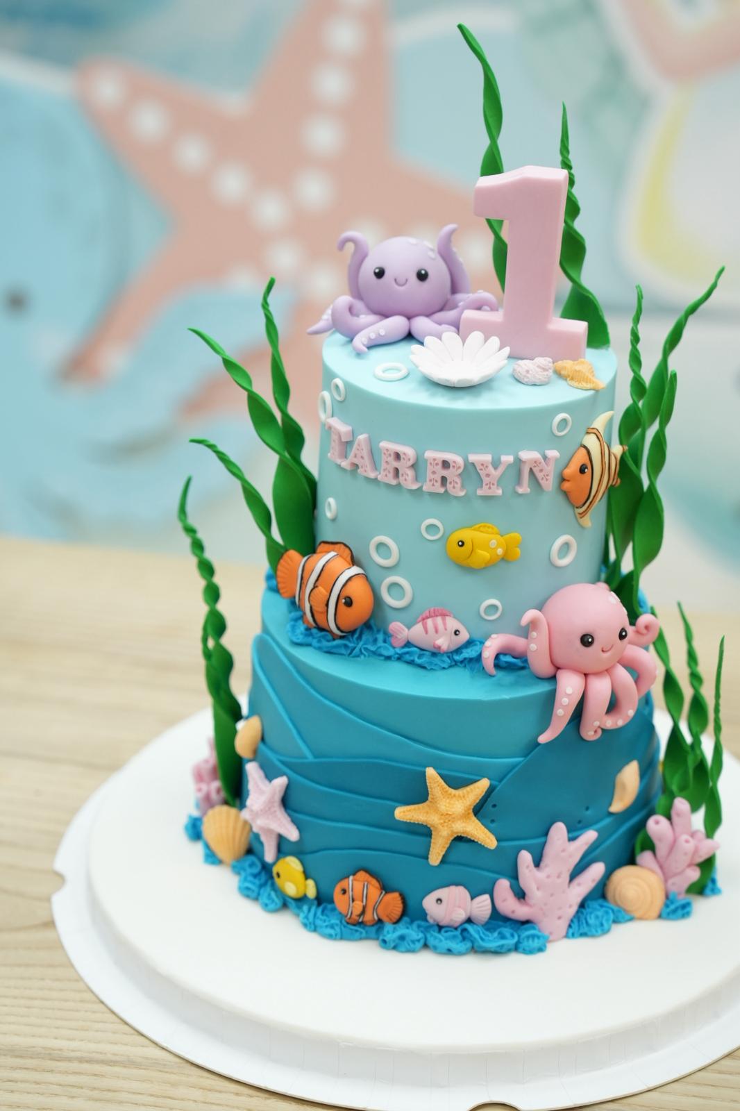 海洋蛋糕｜生日蛋糕｜百日宴蛋糕｜Balloon HK