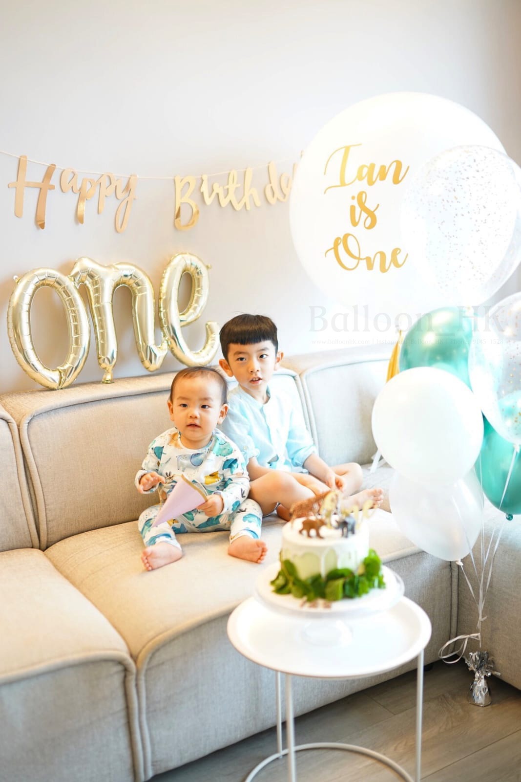 兒童派對氣球｜1歲生日｜夏日派對｜BalloonHK