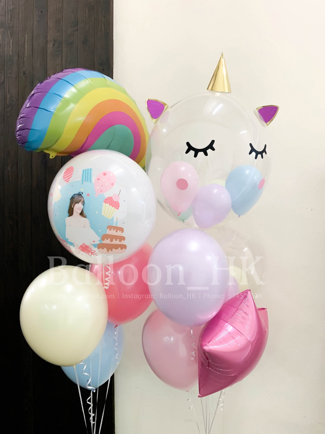 Unicorn氣球｜彩虹氣球｜派對佈置氣球｜Balloon HK