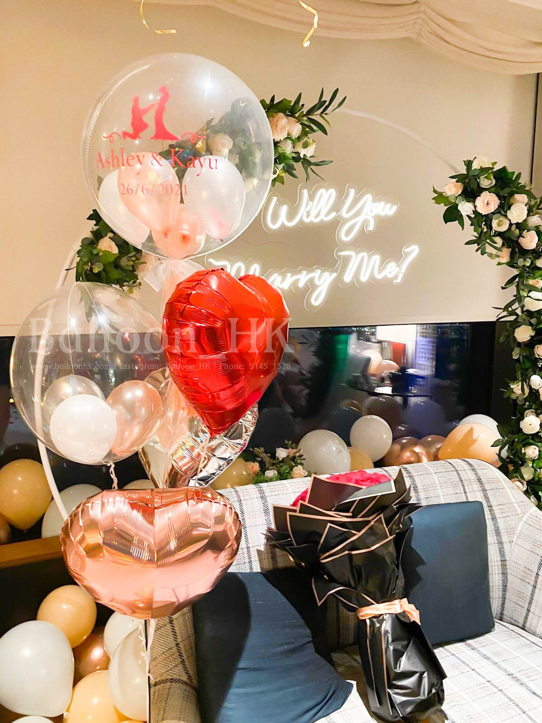 求婚氣球｜求婚佈置｜求婚裝飾｜BalloonHK