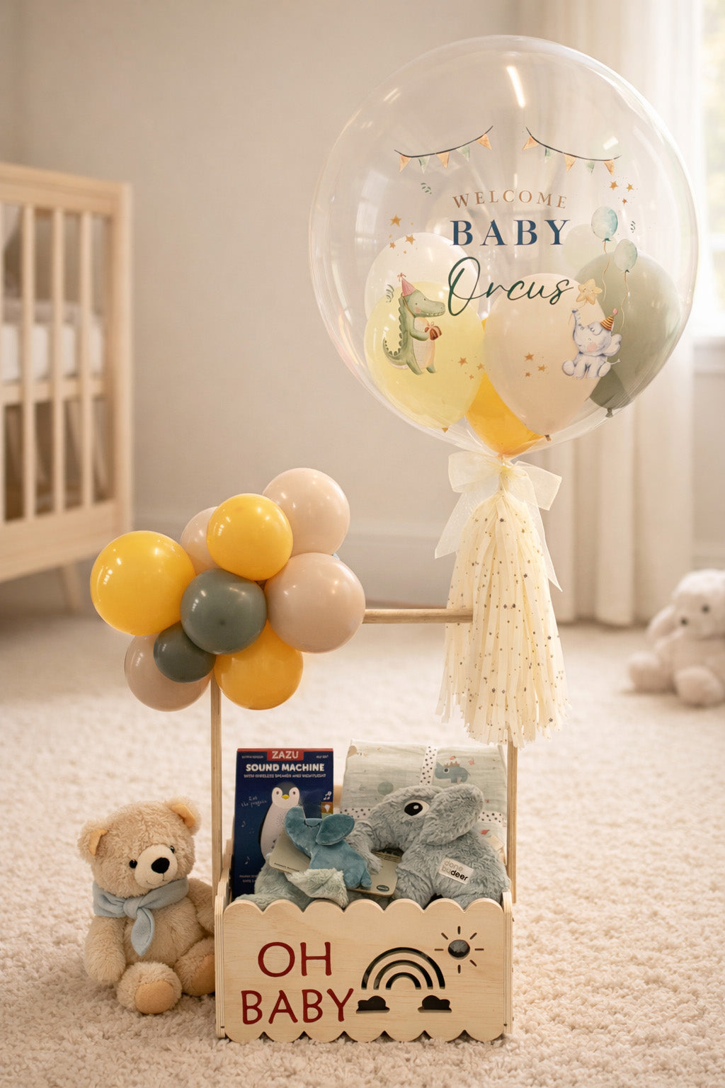 初生嬰兒禮盒｜嬰兒禮籃｜滿月禮物｜Welcome Baby Hamper | ALLOONHK 氣球專門店