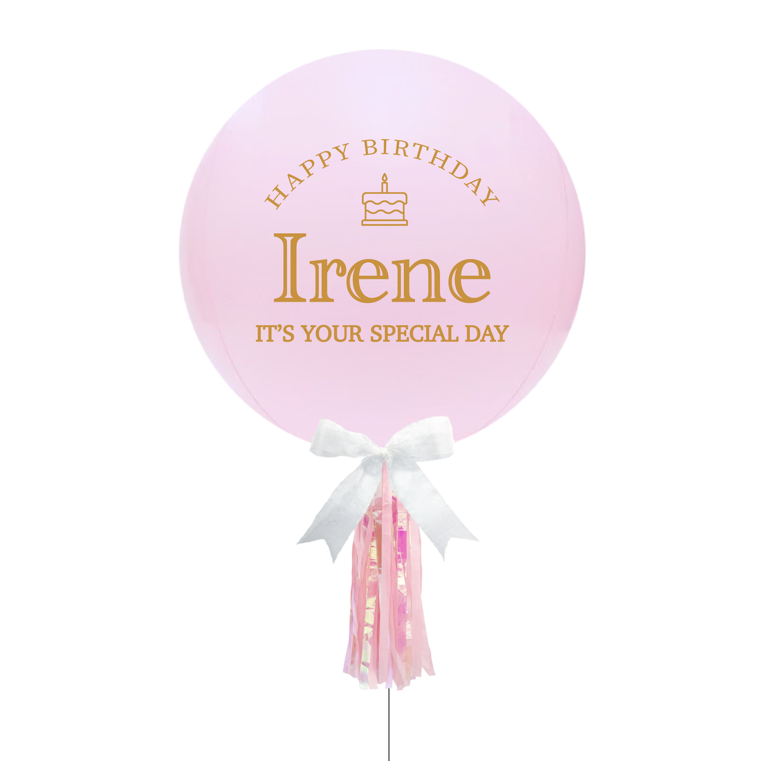 14" 球狀鋁膜+裝飾+生日Message